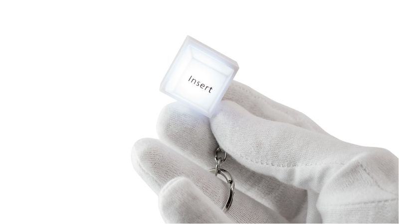 Lighted Insert Keyboard with Keychain and LED Illumination Effects_voghion.com