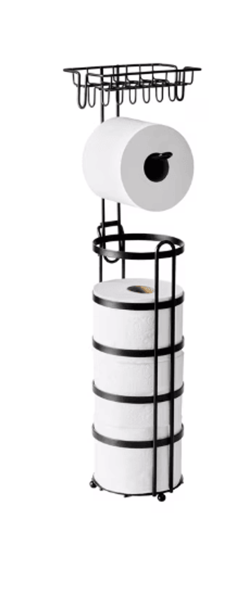 Better Homes &amp; Gardens Flatwire Free-Standing Toilet Paper Reserve With Holder_voghion.com