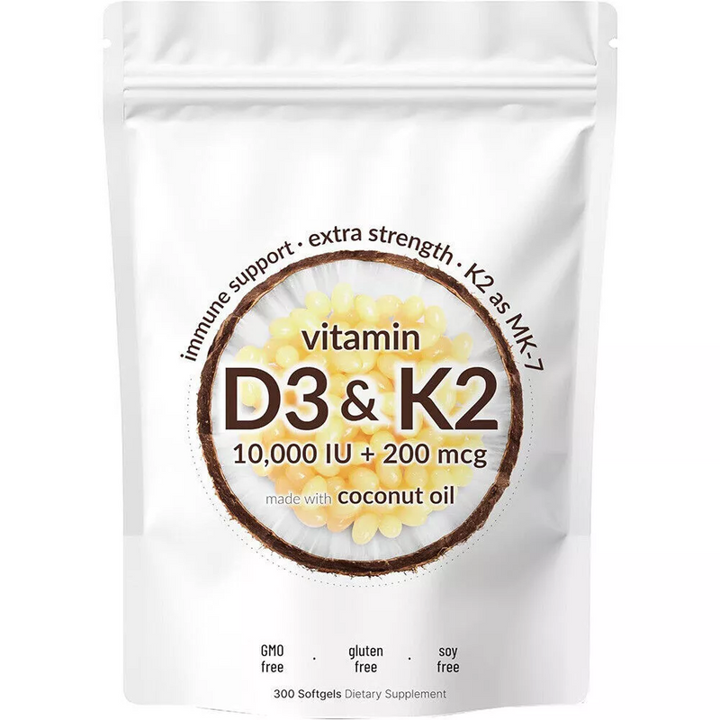 2v1 Vitamin D3 K2 měkká želatina 10000 IU VIT D3 200 K2_voghion.com