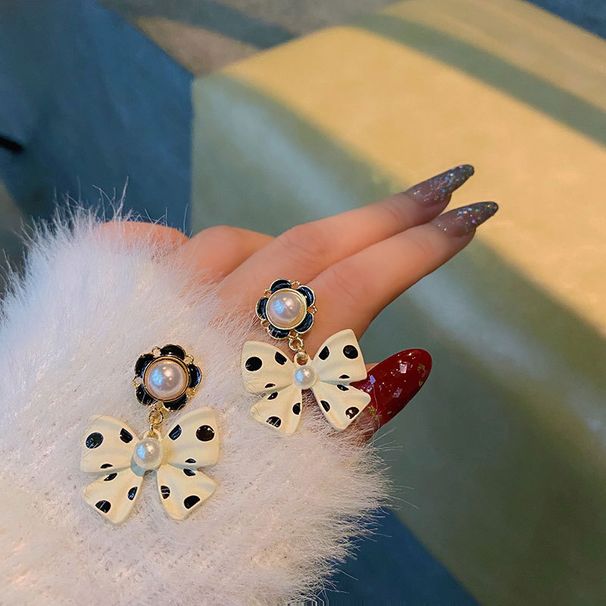 Női fülbevalók Őszi és téli luxus fülbevalók 2021 új niche fülbevalók Koreai pöttyös masnis fülbevalók fülbevalók fülbevalók őszi_voghion.com