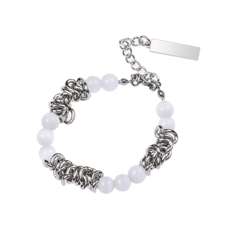 Enkel personlighed katteøje sten torn halskæde let luksus kold stil mænd og kvinder niche high end par halskæde armbånd_voghion.com