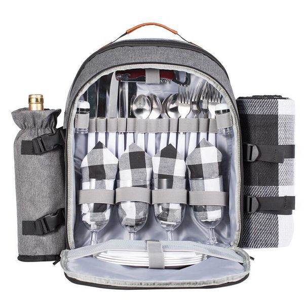 Funktionale Taschen Heißer Verkauf 2/4 Person Picknick Rucksack Mit Decke Picknick Korb 2/4 Person Set Mit Familie Paar_voghion.com