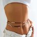 Ensemble de nombril sexy et simple pour femme, accessoire de taille avec chaîne de corps perlée, style vacances_voghion.com