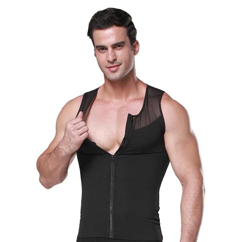 Männerkleedung fir de Kierper ze formen, Bauchstraffung, Broscht- a Taillegurt, Kierperformung, Ofschlankungsënnerwäsch, eng Ënnerwäsch, Béierbauch reduzéieren_voghion.com