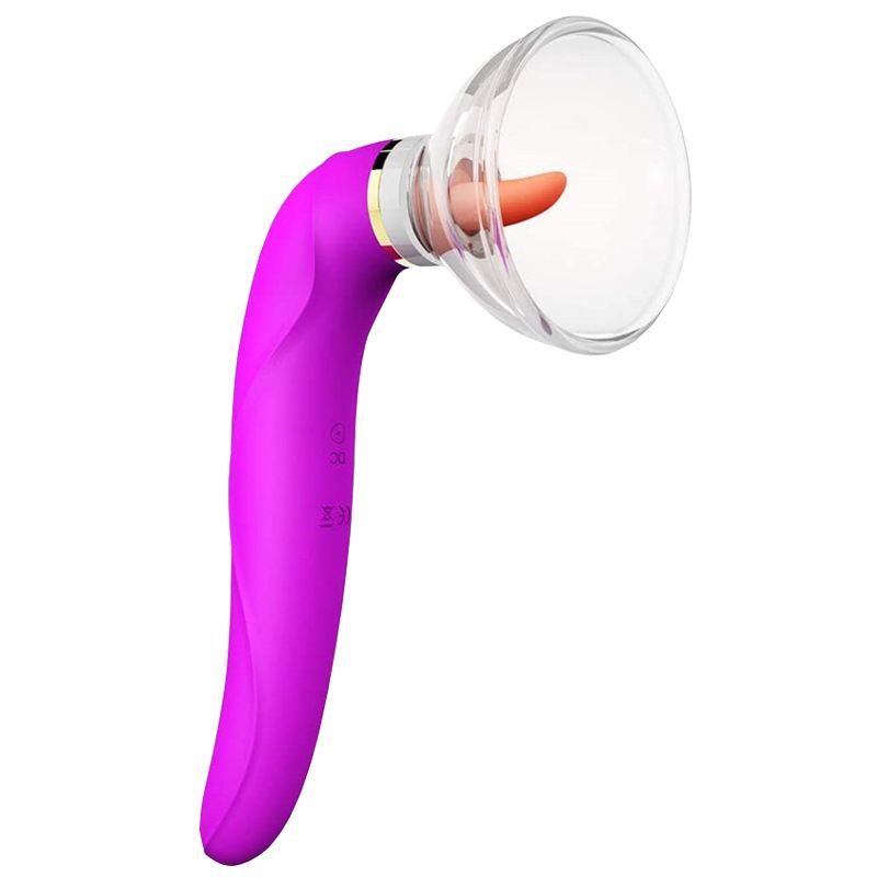 Sucking Tongue Masturbator Clitoral Vibrator Licking Device Female Adult Sex Toy_voghion.com