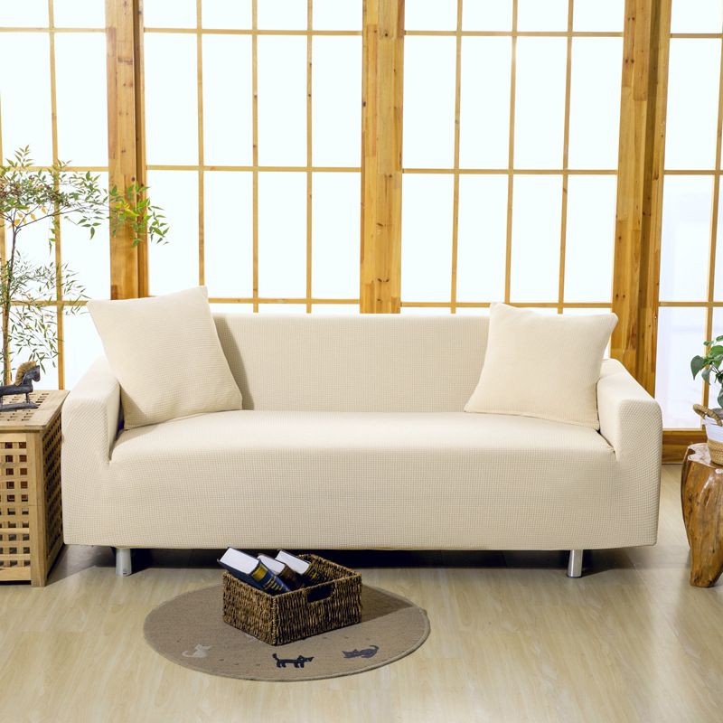 Wasserdichter Stretch-Sofabezug für 3-Kissen-Couch, Sofa, haustierfreundlich, Möbelschutz, Sofa mit elastischer Unterseite für Kinder, Hunde, Jacquard, klein kariert_voghion.com
