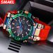 SMAEL 8027 Bunte Legierungsuhr Herren Outdoor Sports Wasserdichte multifunktionale elektronische Uhr_voghion.com