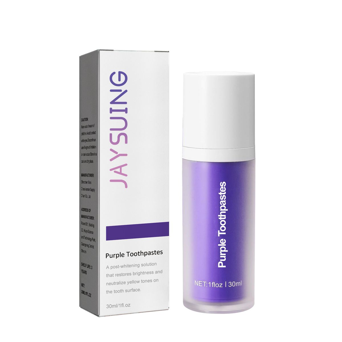 Jaysuing Purple Tooth Cleanses Stains Oral Odors, Caring For Gingival Whitening And Brightening Toothpaste_voghion.com