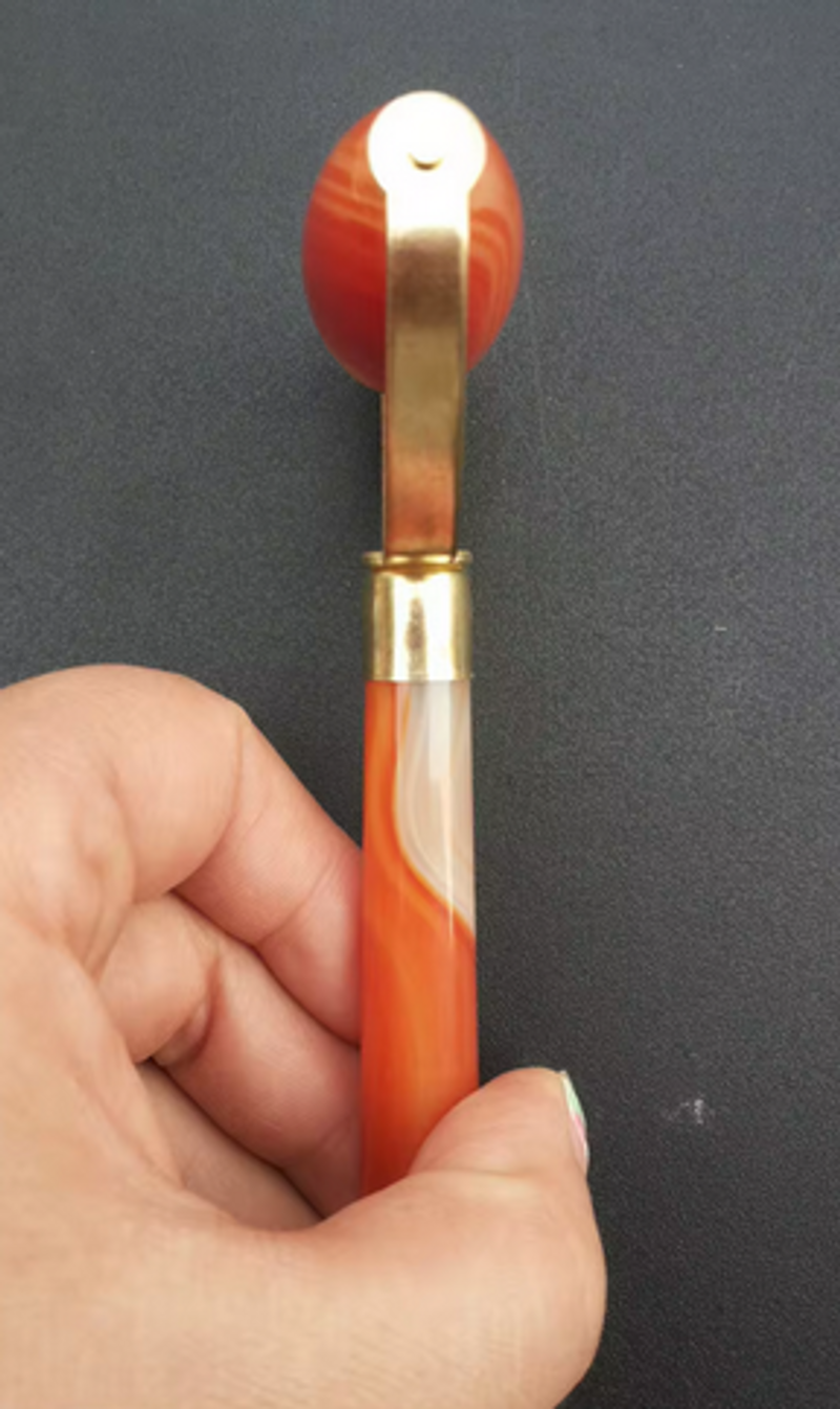 Přírodní červený achátový nefrit Gua Sha Tenká masáž obličeje Terapie přírodní zdravotní terapie Masáž obličeje_voghion.com