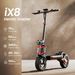 iScooter IX8 12 Inch Off-Road Electric Scooter Dual Motors 2400W 60KM/H 48V 20Ah Battery Dual Suspension E-scooter_voghion.com