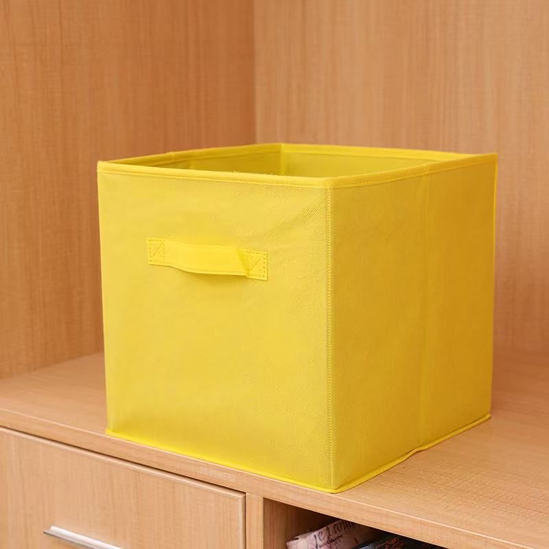 Foldable Lidless Storage Box, Household Non-woven Fabric Underwear Storage Box, Large Organizer Box, Wardrobe Miscellaneous Storage Box_voghion.com