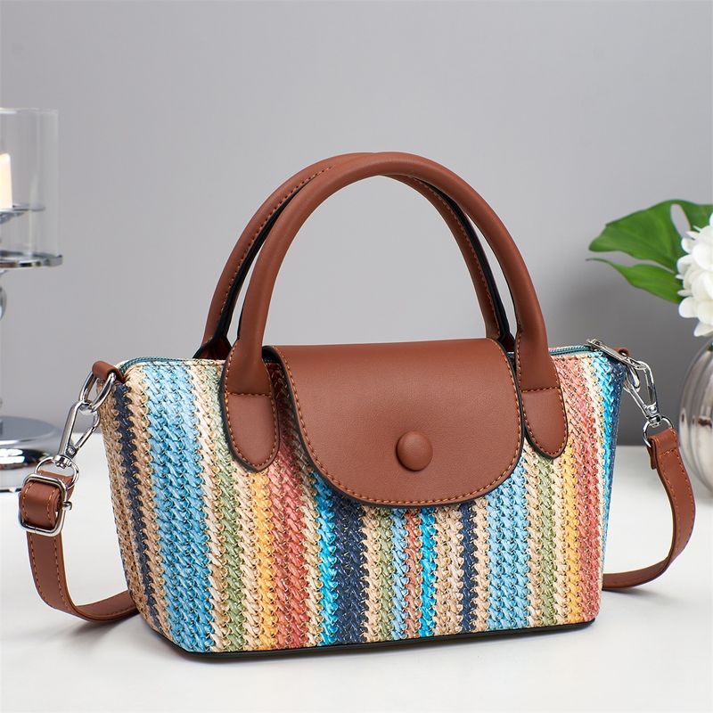 Borsa a mano da donna firmata, borsa a tracolla in pelle vintage (struttura in PU+tela), borsa con manico superiore_voghion.com