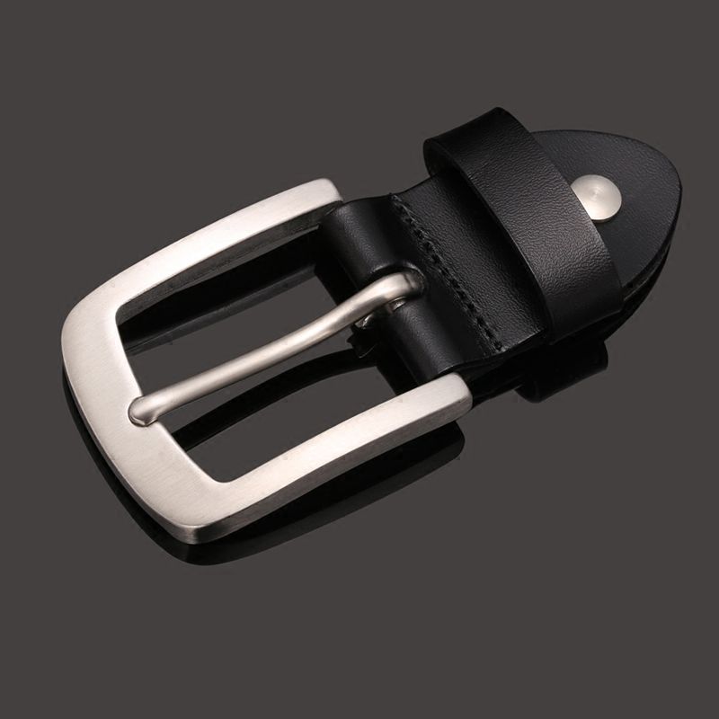 HEIßE Neue Nadel Edelstahl Herren Erste Schicht Rindsleder Manuelle Stahlschnalle 3,8-4,0 cm Gürtel Zubehör_voghion.com