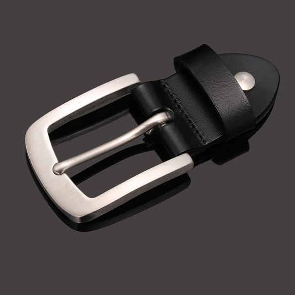 HEIßE Neue Nadel Edelstahl Herren Erste Schicht Rindsleder Manuelle Stahlschnalle 3,8-4,0 cm Gürtel Zubehör_voghion.com