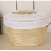 Cestino isolato creativo con coperchio in rattan, contenitore in paglia intrecciata, per panini, torte, cibo, castagne, uso commerciale_voghion.com