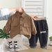 2025 Spring Autumn Children's Clothing Korean Edition, Casual Long Sleeve Shirt, Jeans, Two Piece Set, Handsome And_voghion.com