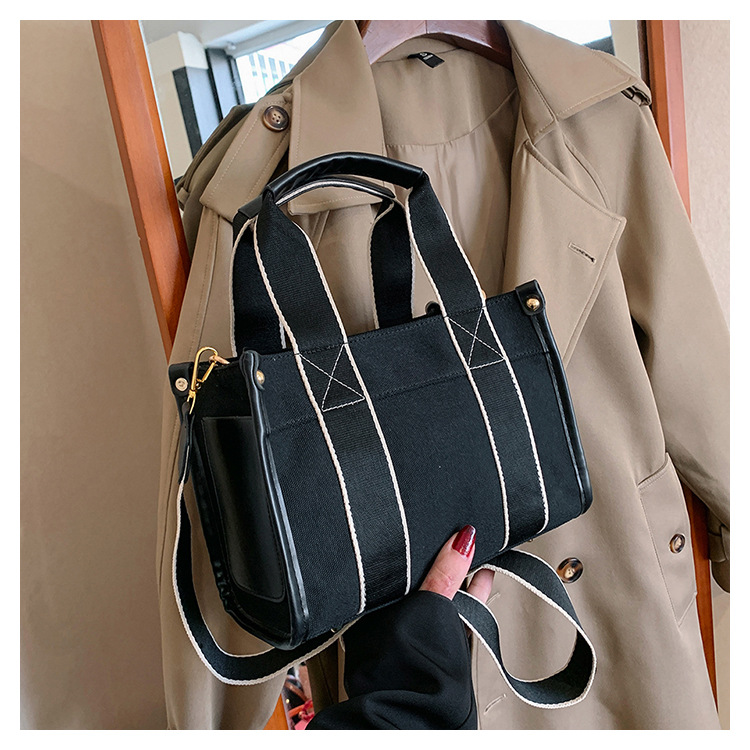 Japon et Corée du Sud Commerce extérieur Sac en toile Femmes 2023 Nouveau sac à main à la mode niche hit couleur navette épaule Messenger sac_voghion.com