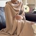 Cross-Border Sheep Wool Blanket With Shell Edge, Warm Throw Button Shawl Blanket, Foreign Trade E-commerce_voghion.com