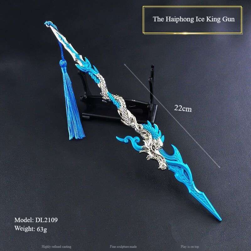 【 6216 Personen gesammelt 】 Doupo Anime 22 cm Haibo East Ice Emperor Gun Volllegierung Waffenmodell Student Spielzeug Anhänger Sky_voghion.com
