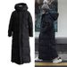Piumino extra lungo da donna in stile coreano – Giacca invernale alla caviglia in nero (S-3XL), imbottito in piumino biologico, vestibilità oversize_voghion.com
