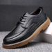 2024 Spring Business Casual British Style Lace-up Middle-aged Dad Sole Soft Leather Brogue Men's Shoes_voghion.com