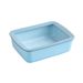 New Home Style Small Semi-Enclosed Box Color-Block Rectangular Litter Tray Anti-Splash Toilet Cat Supplies_voghion.com