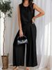 Women's Clothing Wide Leg Pants Casual Fashion Solid Color High Waist Loose Suit_voghion.com