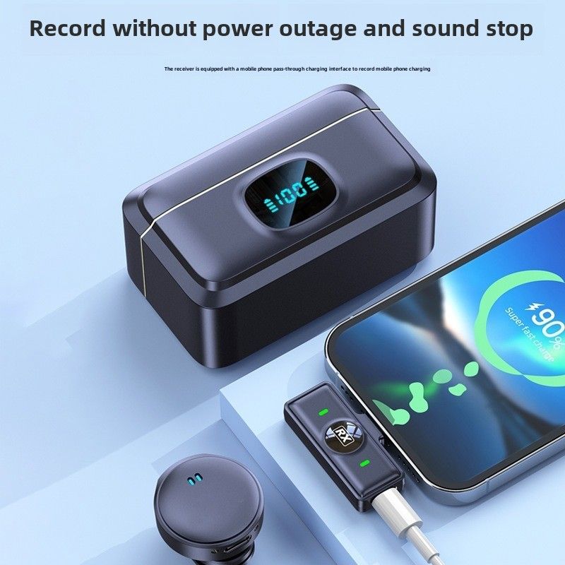 The new Q8 wireless lavalier microphone, a professional digital display noise reduction with built-in reverb for live broadcast_voghion.com