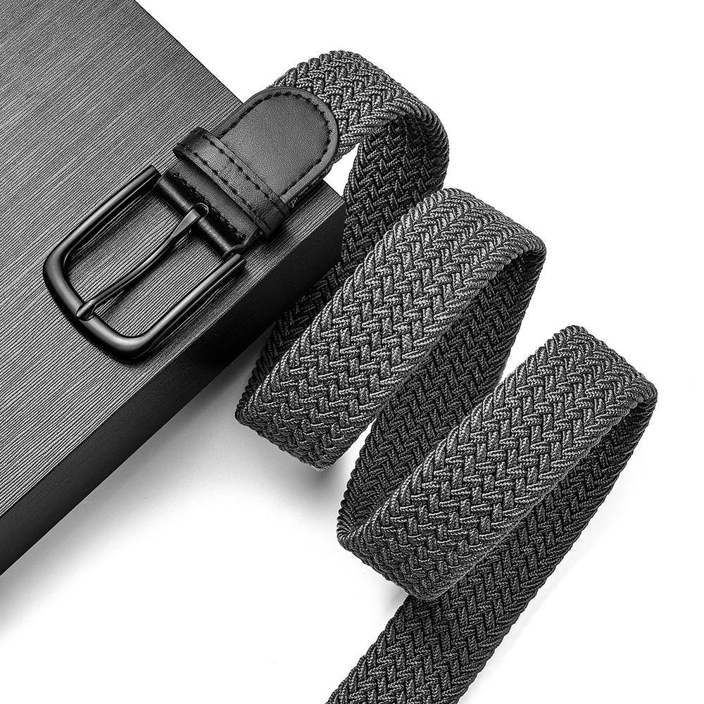 HEIßER elastischer geflochtener Schnallengürtel für Männer und Frauen_voghion.com