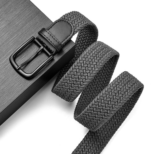 HEIßER elastischer geflochtener Schnallengürtel für Männer und Frauen_voghion.com