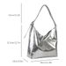 Designer For Women Fashion Shopping PU Top-Handle Handbag High Capacity Sier Gold Casual Leather Tote Bag_voghion.com