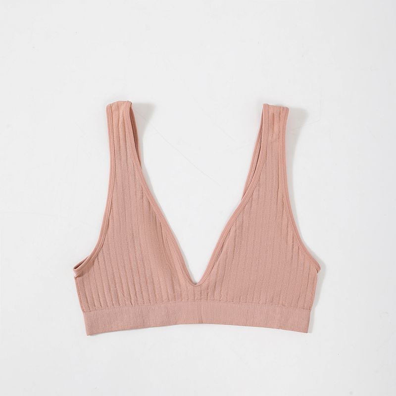 Cross-border French Style Deep V Large Size Bra for Women_voghion.com