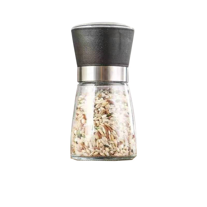 Home & Garden Pepermolen Handmatige peper Zeezout Zwarte peperpoeder Maalfles Huishoudelijke keukenbenodigdheden Glazen kruidenfles_voghion.com