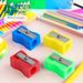 Mini Manual Pencil Sharpener - Compact & Lightweight Single Hole Plastic Sharpener For School, Office & Art Supplies_voghion.com