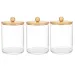 Storage Organizer Holder Canister Apothecary Jars With Lid For Cotton Rounds Acrylic Cosmetic Candy Snacks Desktop Storage Box_voghion.com