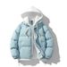 Unisex Winter Puffer Jacket – Thickened Two-Tone Colorblock Coat With Detachable Hood (S-3XL, Black/Beige/Sky Blue/Mint/Coffee/Dark Gray)_voghion.com