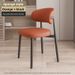 Modern Minimalist Backrest Leather Leisure Restaurant Horn Meeting Home Soft Cushion Dining Chair_voghion.com