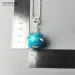 Collana di perline con ciondolo a forma di globo in argento sterling con catena a corda, gioielli di moda in Europa, bijoux, regalo per uomo e donna 240710_voghion.com