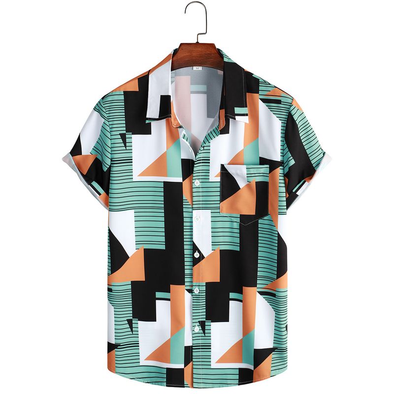 Chemise imprimée à manches courtes pour hommes, nouvelle collection d'été, plage, Style hawaïen_voghion.com