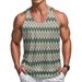 Herrenbekleidung Außenhandel Herren Retro-Stil Kontrastfarbe Wellenfarbe Streifen Stoff Weste Sommer Casual Herrenweste A0102_voghion.com