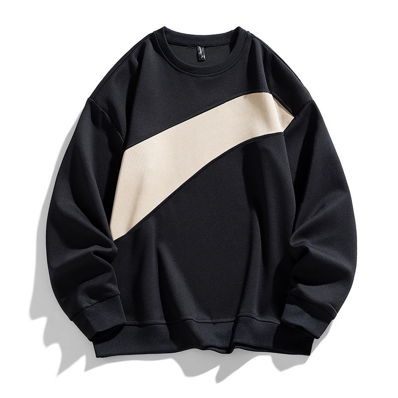 Felpa girocollo unisex in misto lino pesante - Pullover oversize in stile retrò per streetwear e moda minimalista_voghion.com