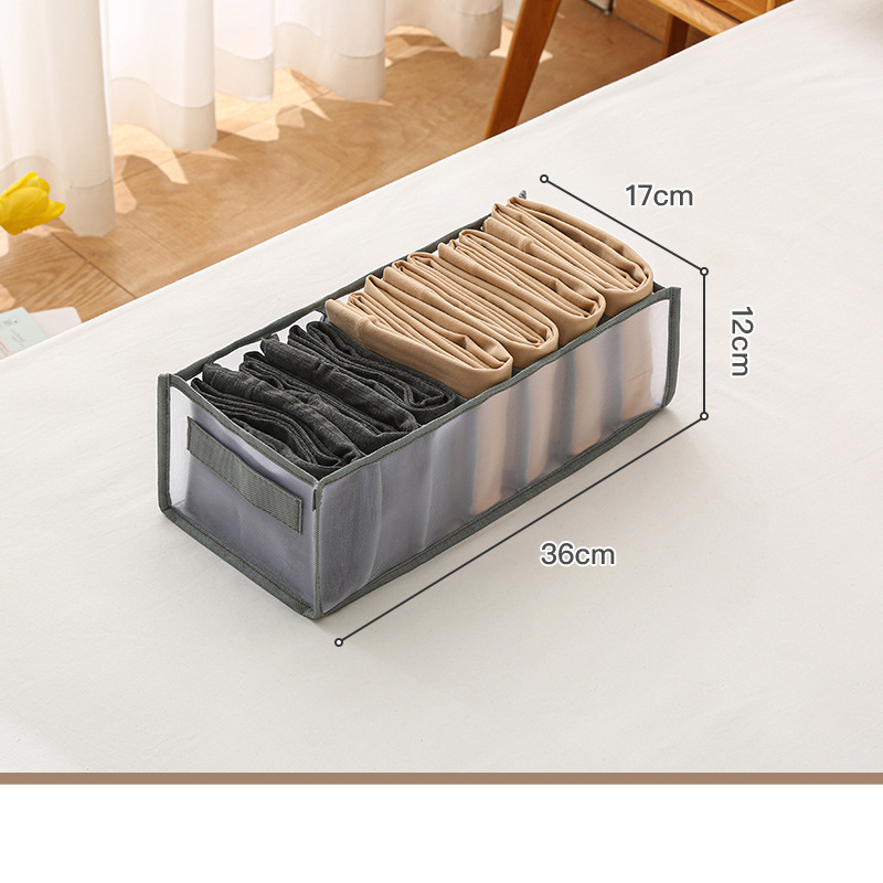 Pants Storage Box Household Foldable Mesh Storage Box Wardrobe Compartment Sweater Clothes Storage Box_voghion.com