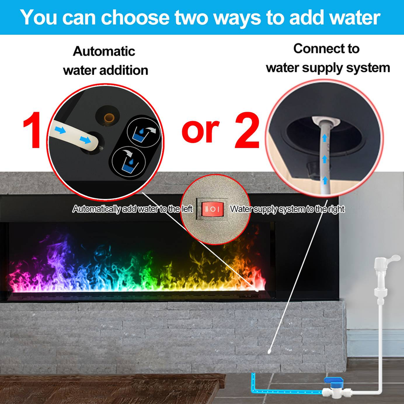 Farbe 3D Zerstäubter Kamin Eingebettet Home TV Schrank Hintergrundwand Ausstellungshalle Elektronischer Kamin Simulation Flamme_voghion.com