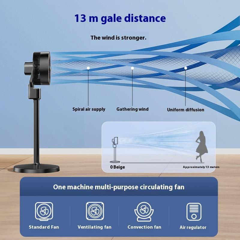 Ultra Sessiz Hava Sirkülatör Fanı - Ev Kullanımı İçin Yüksek Hızlı Ayakta ve Masa Üstü Fanı_voghion.com