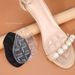 Cuscinetti autoadesivi per l'avampiede - Inserti antiscivolo per tacchi alti e scarpe eleganti (trasparente/nero, modello F404, uso per tutte le stagioni)_voghion.com