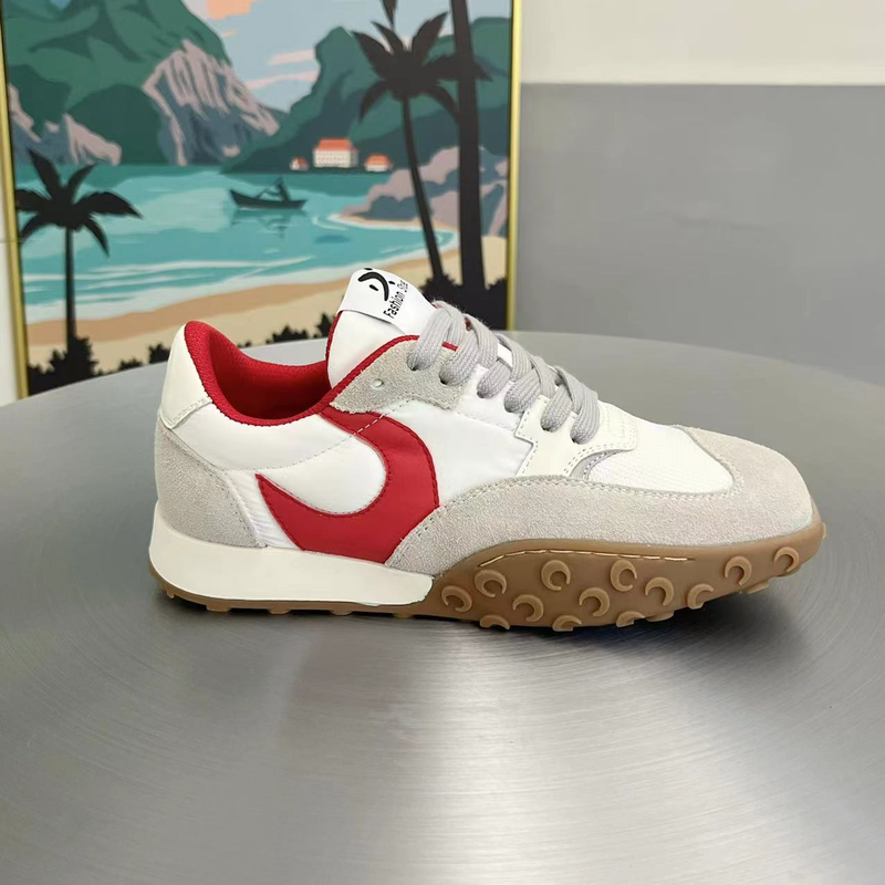 New Moon Virtue Training Shoes Color Matching Square Toe Sneakers Forrest Gump Women S Niche Leather Ins_voghion.com