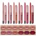 Juego de lápiz labial y delineador de labios mate, 6 lápices labiales Liguid mate aterciopelados y 6 kits de maquillaje de labios suaves a juego, juego de regalo de lápices labiales de larga duración_voghion.com
