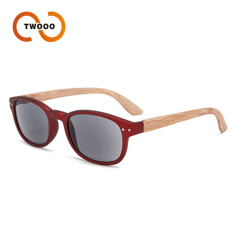 Two Circles Business Fashion Bamboo Wooden Legs High End Reading Glasses Minimalist Style Ultra Light High Definition Reading Glasses T1086_voghion.com