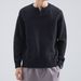 New autumn and winter V-neck men's quality threaded sweater top, solid color casual long sleeved knitted base sweater, inner layer sweater jacket_voghion.com