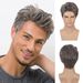Synthetic Clip-in New Wigs Men's Gray Mixed Short Wigs Fluffy Natural Fashion Chemical Fiber Wigs_voghion.com